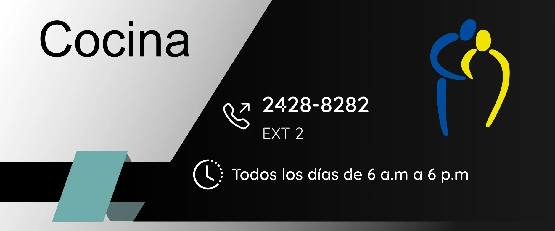 Carta de comunicaci&oacute;n con la persona encargada de Cocina - posee n&uacute;mero de tel&eacute;fono y horario disponible